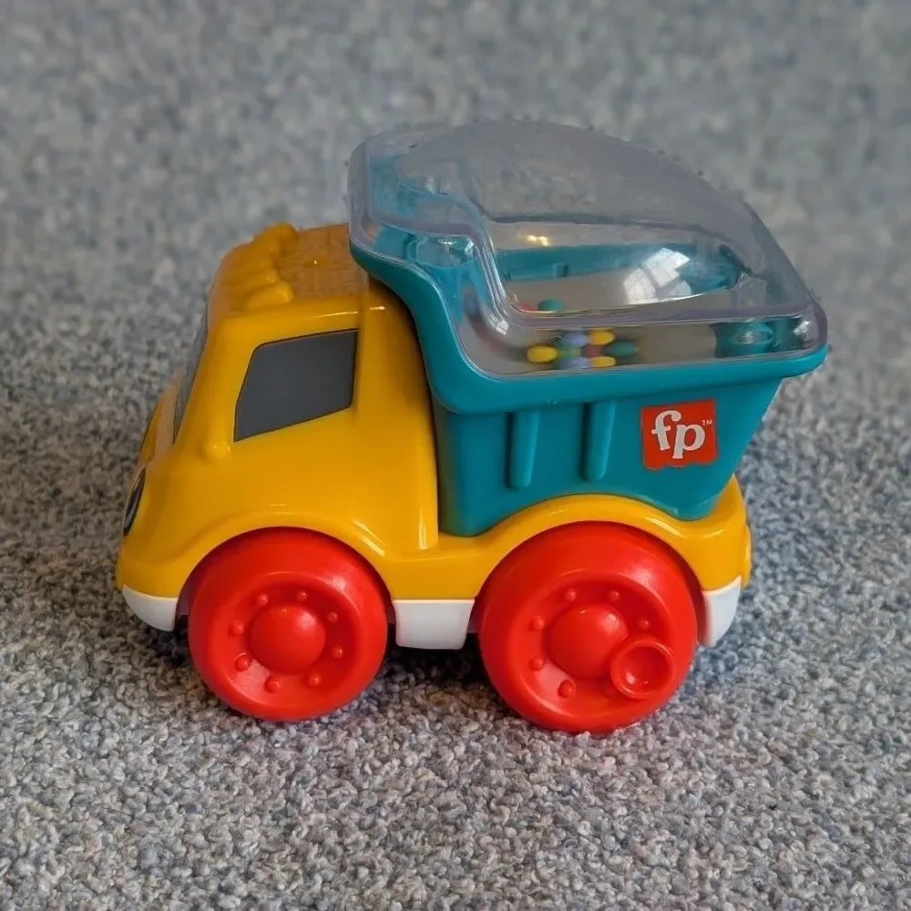 Fisher-Price Poppity Pop Dump Truck Infant Push-Along Toy Ball Popper Vehicle